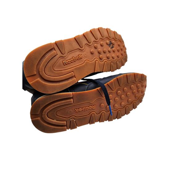 Reebok Girls Classic Sneaker FW6117 Navy Leather Lace Up Low Top Retro Size 5.5 - Picture 5 of 7
